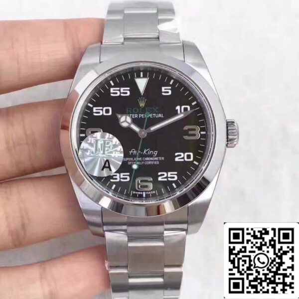 Rolex Air-King 116900 JF Factory 1:1 Best Edition Swiss ETA3131 Black Dial