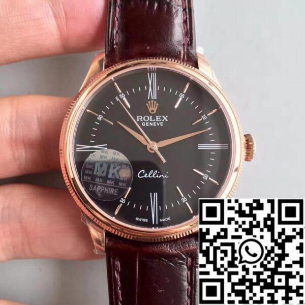 Rolex Cellini 50505 MKS Factory 1:1 Best Edition Swiss ETA3132 Black Dial