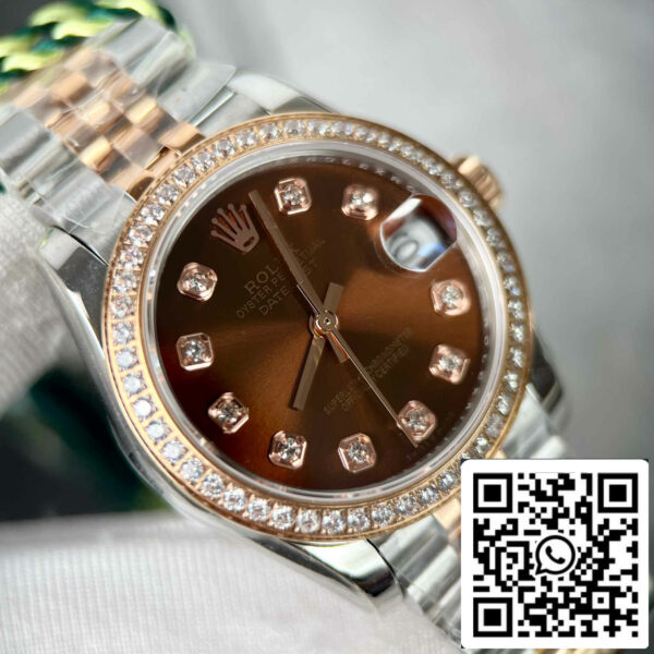 Replica Rolex Lady-Datejust M279171-0011 Oystersteel EW Factory Bezel Stone