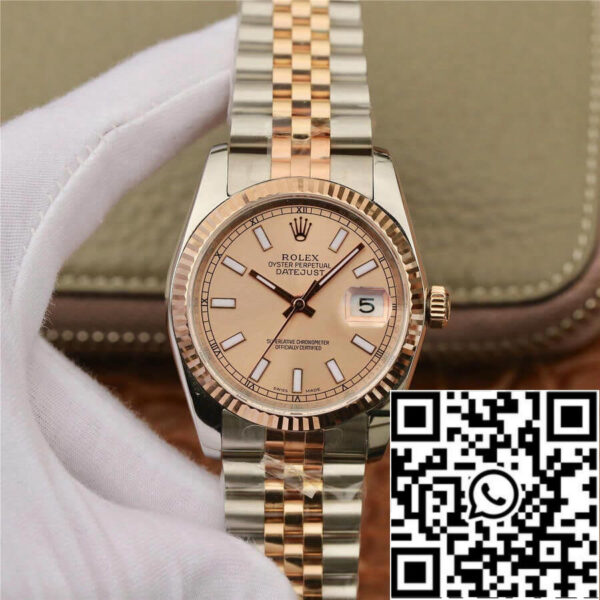 Rolex Datejust 116231 36MM 1:1 Best Edition GM Factory Rose Gold Pink Dial