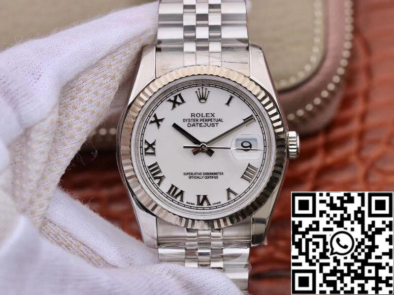 Rolex Datejust 116234 36mm AR Factory 1:1 Best Edition Swiss ETA3135 White Dial