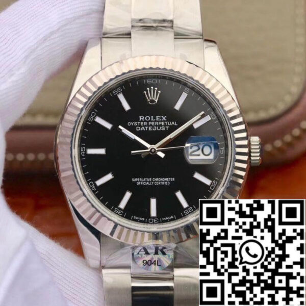 Rolex Datejust 126334 41mm AR Factory Men Watches 1:1 Best Edition Swiss EAT2824 Black Dial