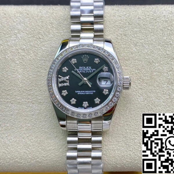 Rolex Datejust 28MM 1:1 Best Edition BP Factory Diamond set Black Dial