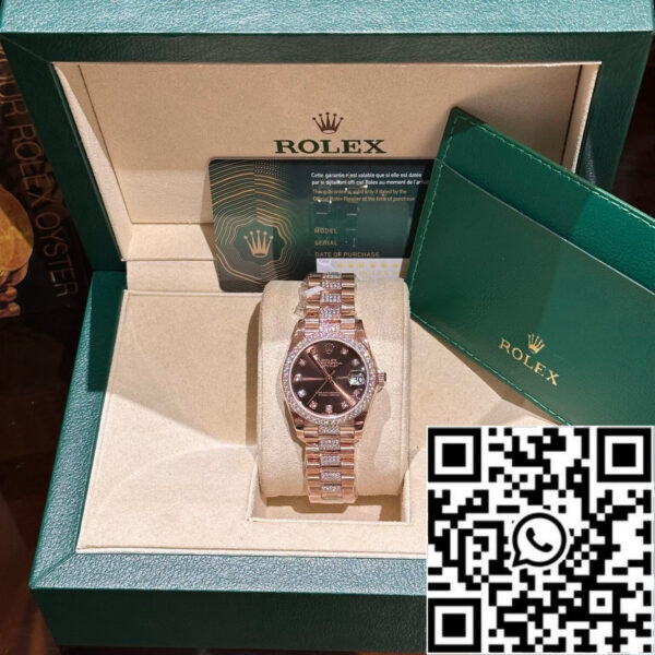 Rolex Datejust 31 278275 wrapped 18k rose gold and diamonds 1:1 best edition