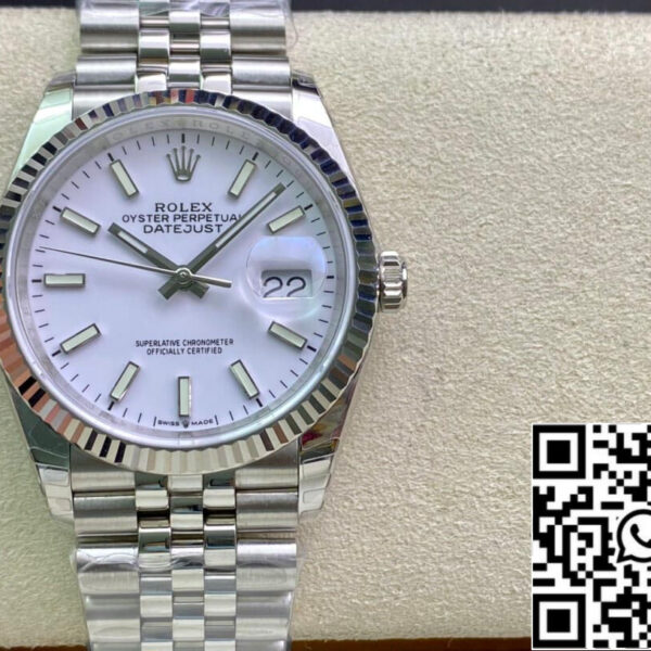 Rolex Datejust 36MM 1:1 Best Edition EW Factory White Dial