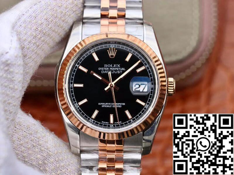 Rolex Datejust 36MM 126201 AR Factory 1:1 Best Edition Swiss ETA3135 Black Dial
