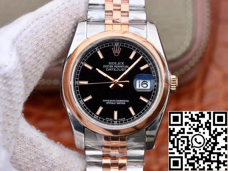 Rolex Datejust 36MM 126231 AR Factory Men Watches 1:1 Best Edition Swiss ETA3135 Black Dial