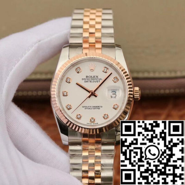 Rolex Datejust 36mm Stainless Steel Two Tone GM Factory 1:1 Best Edition 18K Gold Wrapped Swiss ETA3135
