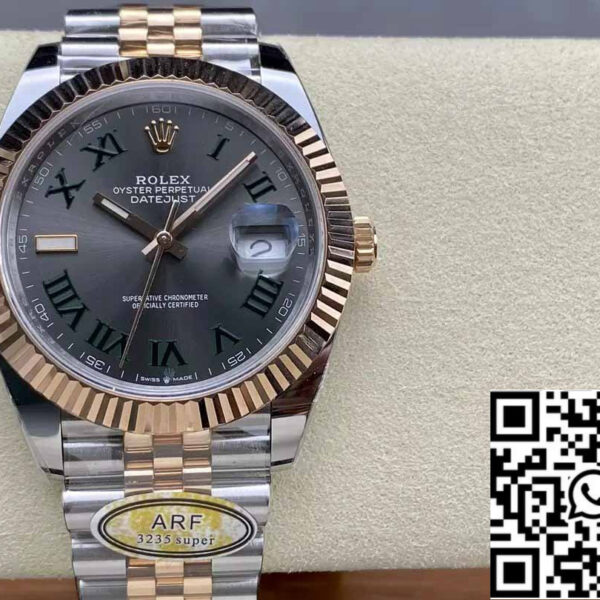 Rolex Datejust 41 126331 Wimbledon Dial Jubilee Strap ARF Factory 1:1 Best Edition electroplated with 18k gold