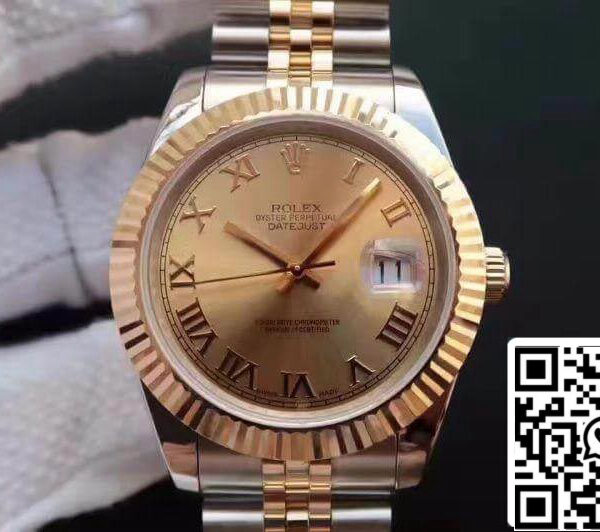 Rolex Datejust 41 126333-007 1:1 Best Edition Swiss ETA2836-2 Gold Wrapped Two Tone Stainless Steel Bracelet