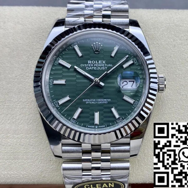 Rolex Datejust 41 Mint Green Dial Automatic Men's Watch 126334-0030 Best 1:1 Edition CF