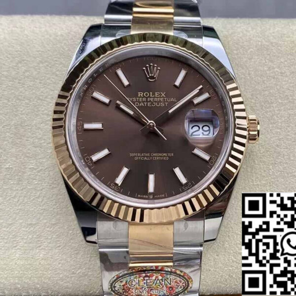 Rolex Datejust 41MM M126331-0001 1:1 Best Edition Clean Factory Chocolate Dial