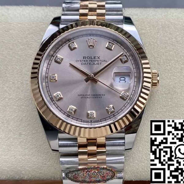 Rolex Datejust 41MM M126331-0008 1:1 Best Edition Clean Factory Rose Gold