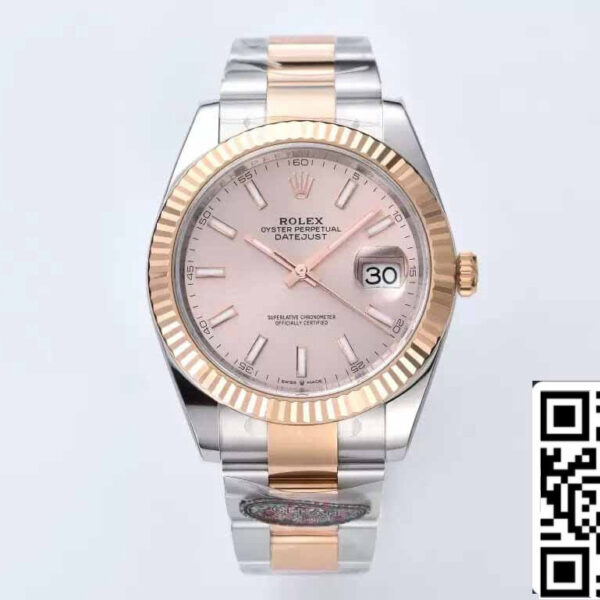 Rolex Datejust 41MM M126331-0009 1:1 Best Edition Clean Factory Rose Gold