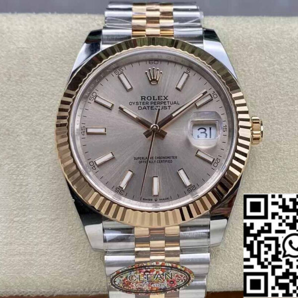 Rolex Datejust 41MM M126331-0010 1:1 Best Edition Clean Factory Rose Gold