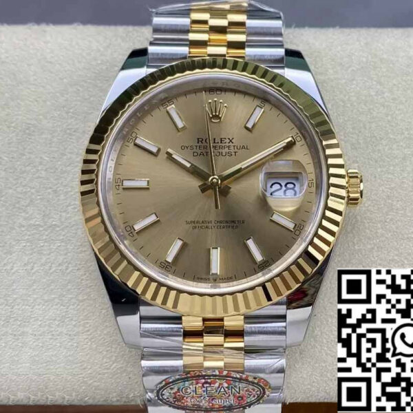Rolex Datejust 41MM M126333-0010 1:1 Best Edition Clean Factory Champagne Dial