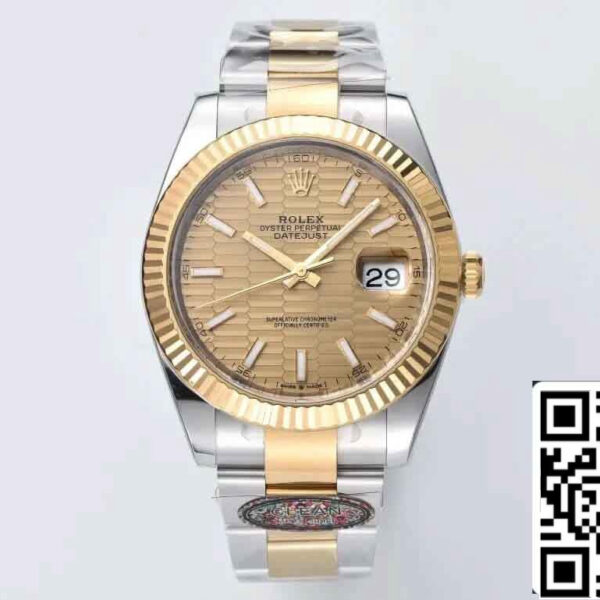 Rolex Datejust 41MM M126333-0021 1:1 Best Edition Clean Factory Gold Dial