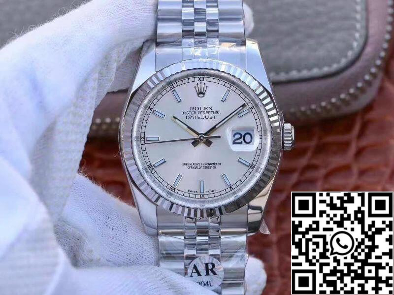 Rolex Datejust II 36 126334 AR Factory 1:1 Best Edition Swiss ETA3135 Rhodium Dial