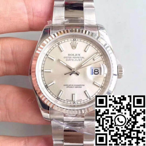 Rolex Datejust II 36mm 126334 AR Factory 1:1 Best Edition Swiss ETA3135 Silver Dial