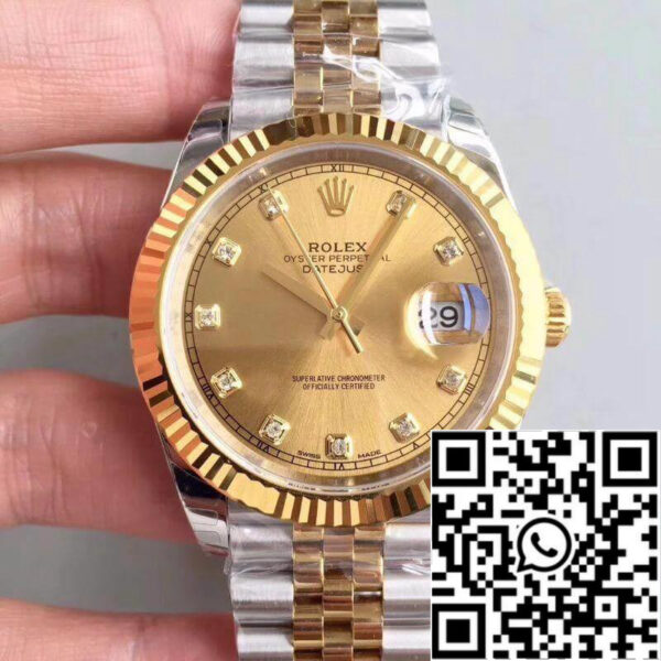 Rolex Datejust II M126333-0012 EW Factory 1:1 Best Edition Swiss ETA3255 Stainless Steel 410L and 18K Yellow Gold Bracelet