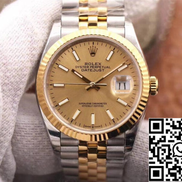 Rolex Datejust M126233-0015 1:1 Best Edition EW Factory Champagne Dial Swiss ETA3235