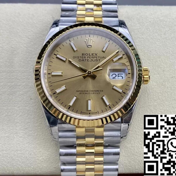 Rolex Datejust M126233-0015 1:1 Best Edition VS Factory Champagne Dial