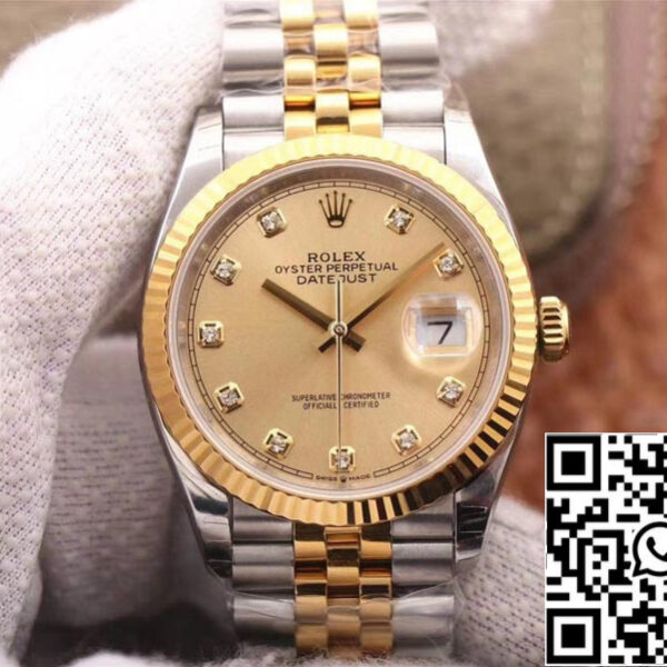 Rolex Datejust M126233-0017 1:1 Best Edition EW Factory Champagne Dial Swiss ETA3235