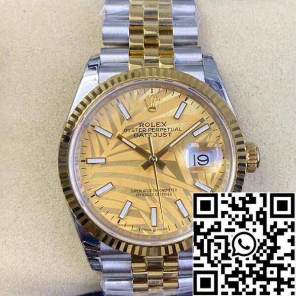 Rolex Datejust M126233-0037 1:1 Best Edition EW Factory Yellow Gold