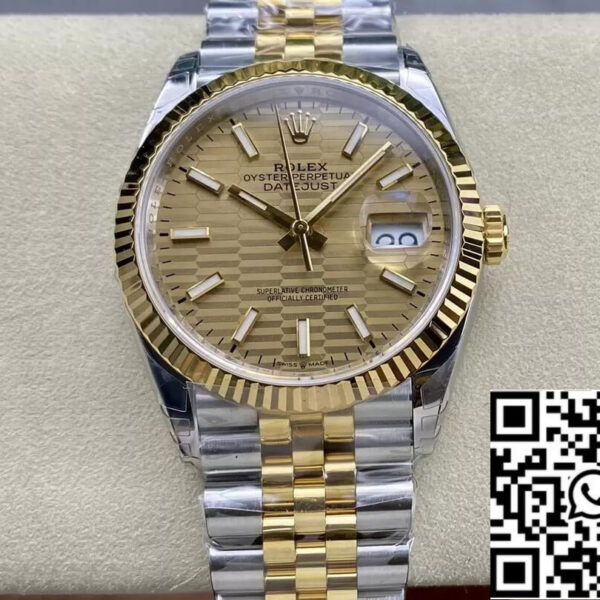 Rolex Datejust M126233-0039 36MM 1:1 Best Edition VS Factory Gold Dial