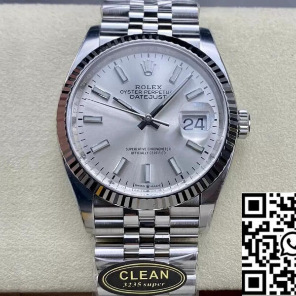 Rolex Datejust M126234-0013 36MM 1:1 Best Edition Clean Factory Silver Dial