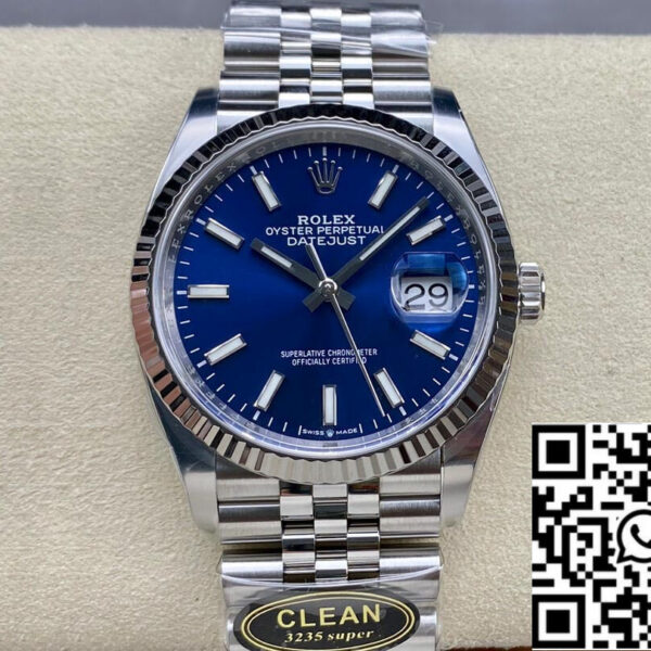 Rolex Datejust M126234-0017 36MM 1:1 Best Edition Clean Factory Blue Dial