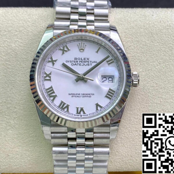 Rolex Datejust M126234-0025 1:1 Best Edition EW Factory White Dial