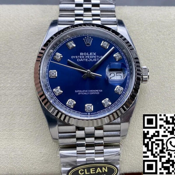 Rolex Datejust M126234-0037 36MM 1:1 Best Edition Clean Factory Diamond Dial