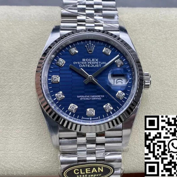 Rolex Datejust M126234-0057 36MM 1:1 Best Edition Clean Factory Blue Dial