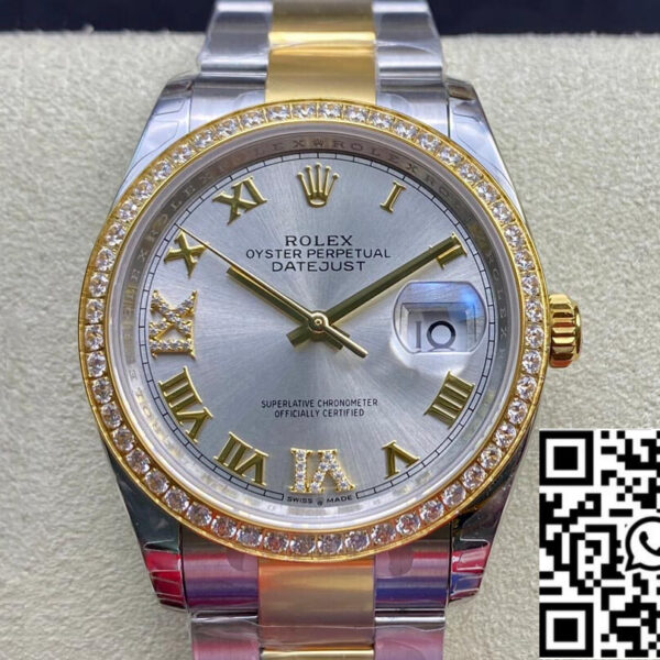 Rolex Datejust M126283RBR-0018 1:1 Best Edition EW Factory Silver Dial