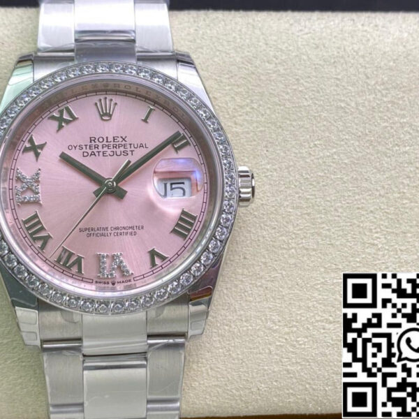 Rolex Datejust M126284RBR-0024 1:1 Best Edition EW Factory Pink Dial