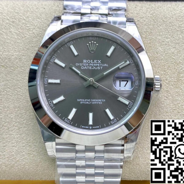 Rolex Datejust M126300-0008 1:1 Smooth rim VS Factory Gray Dial