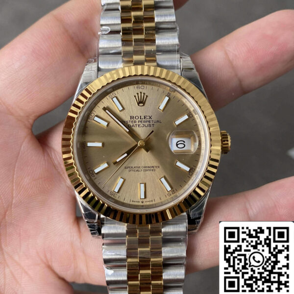 Rolex Datejust M126333-0010 41MM 1:1 Best Edition VS Factory Gold Bezel