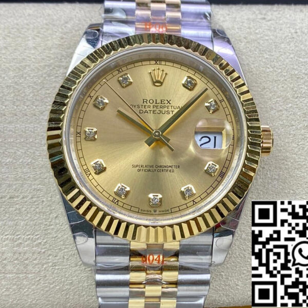 Rolex Datejust M126333-0012 1:1 Best Edition GM Factory Yellow Gold