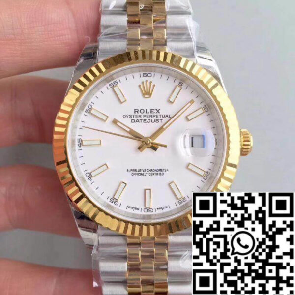 Rolex Datejust M126333-0016 EW Factory Mechanical Watches 1:1 Best Edition Swiss ETA3255 White Dial