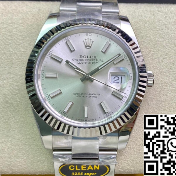 Rolex Datejust M126334-0003 41mm Oyster Strap Clean Factory White Dial