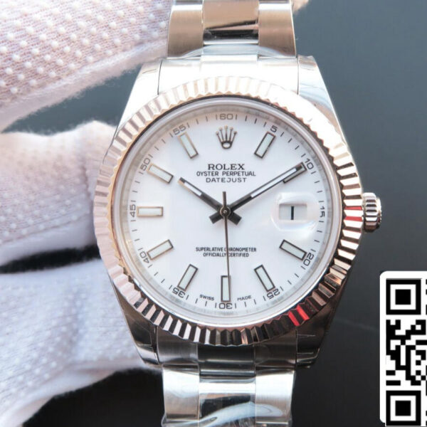 Rolex Datejust M126334-0009 1:1 Best Edition EW Factory White Dial