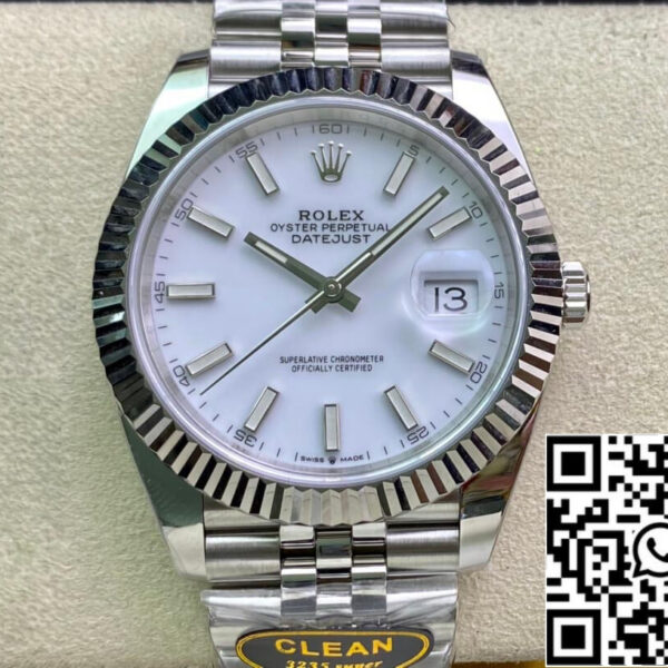Rolex Datejust M126334-0010 41mm Jubilee Strap Clean Factory White Dial