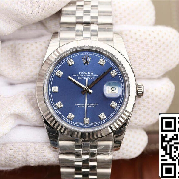 Rolex Datejust M126334-0016 1:1 Best Edition EW Factory Diamond Blue Dial