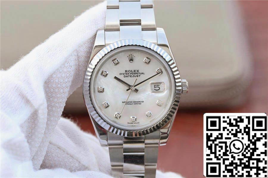 Rolex Datejust M126334-0019 1:1 Best Edition EW Factory White Mother-Of-Pearl Dial