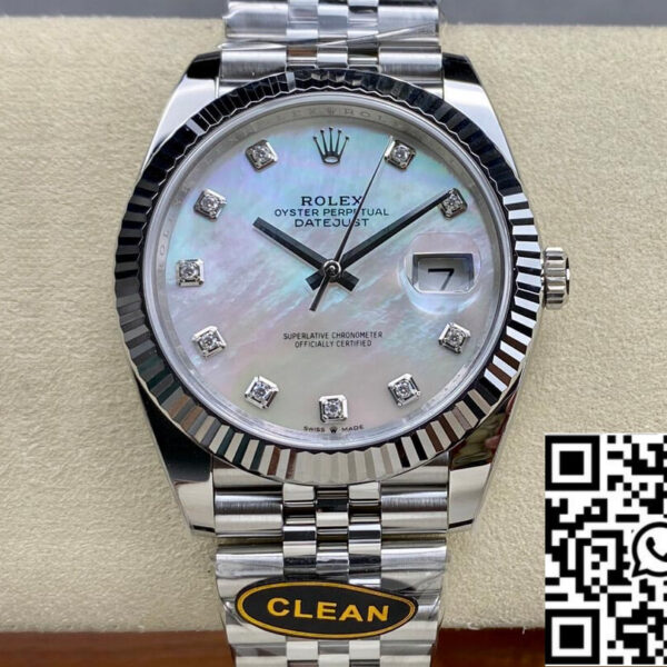 Rolex Datejust M126334-0020 1:1 Best Edition Clean Factory mosaic Diamond Dial