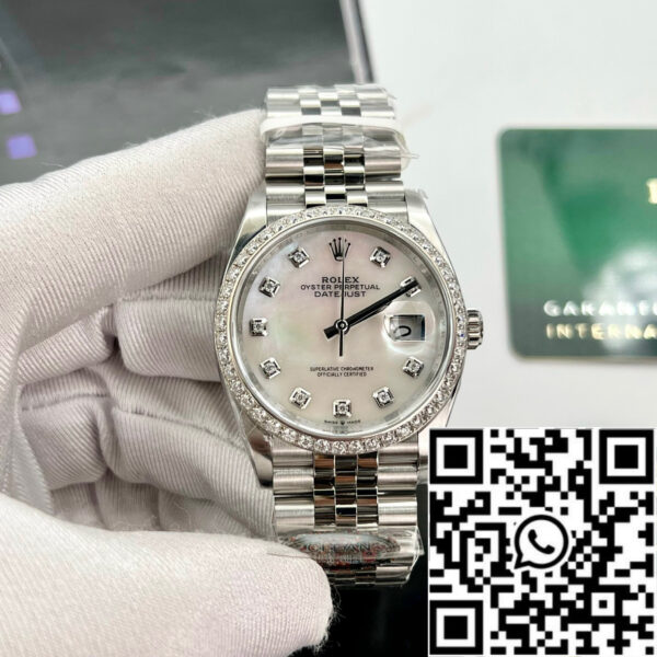 Rolex Datejust M278274-0006 Mother Of Pearl Dial custom Diamonds Bezel