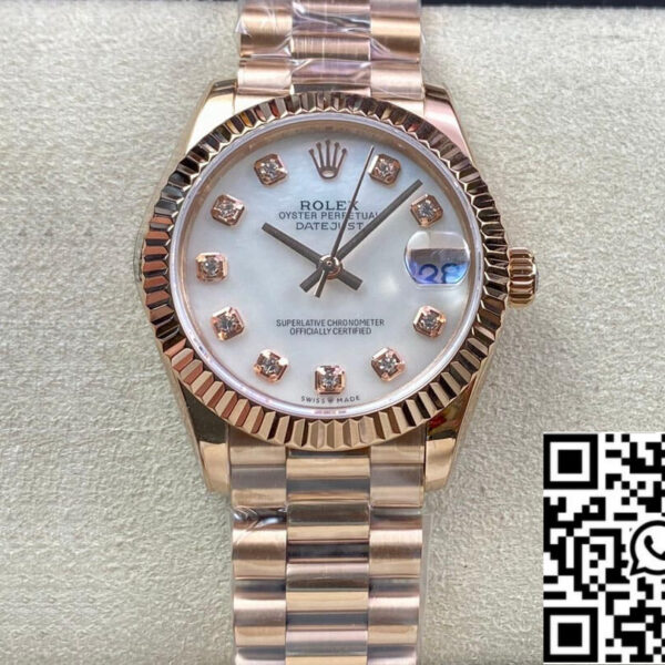 Rolex Datejust M278275-0009 31MM 1:1 Best Edition EW Factory Rose Gold