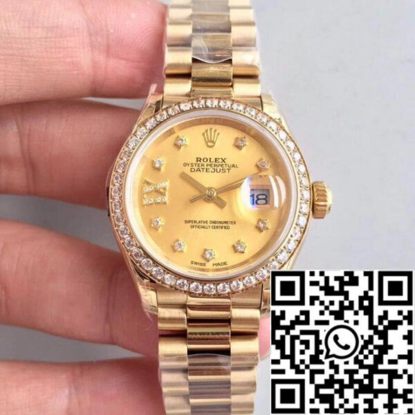 Rolex Lady Datejust 28mm 279138RBR 1:1 Best Edition Swiss ETA2824 Gold Wrapped