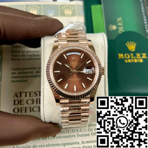 Rolex Day-Date 40 228235 chodmip Best 1:1 Edition coated 18k rose Gold 130 gram